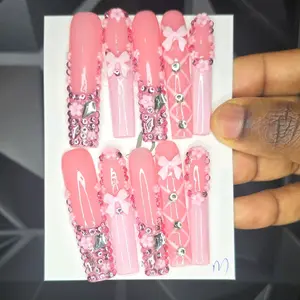 Salon-Quality Thick Acrylic Press-On Nails with Durable Base for Extra Strength and Long-Lasting Wear Easy to Use and Trustworthy Nail Solution