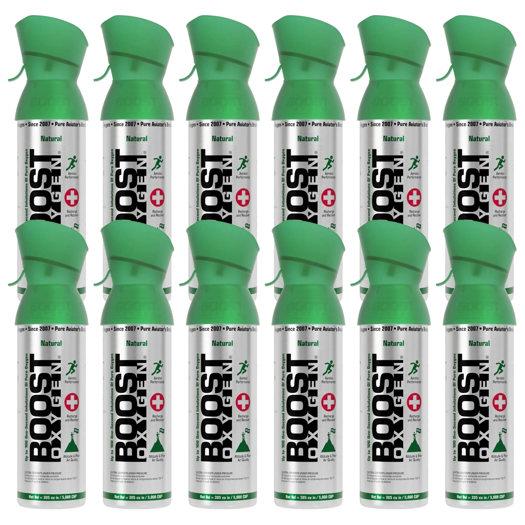 Boost Oxygen® Supplemental Oxygen | Discounted 12-Pack | Medium Size | Natural or Aromas