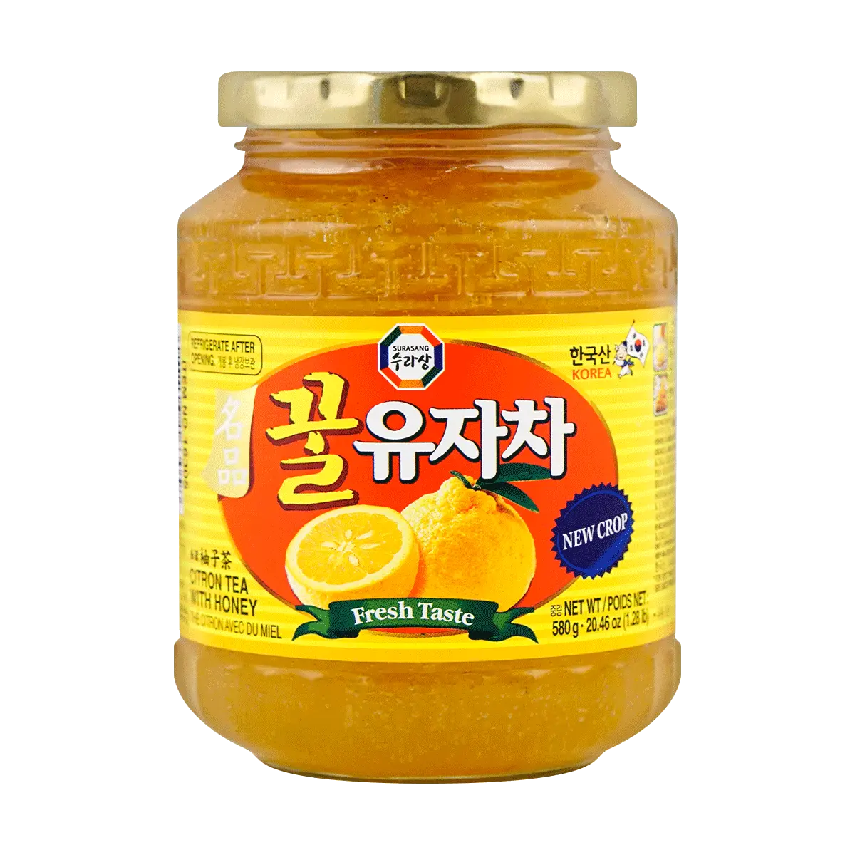 SURASANG Korean Honey Citron Tea 580g - Authentic Yuja Cha for Refreshing Drink & Wellness