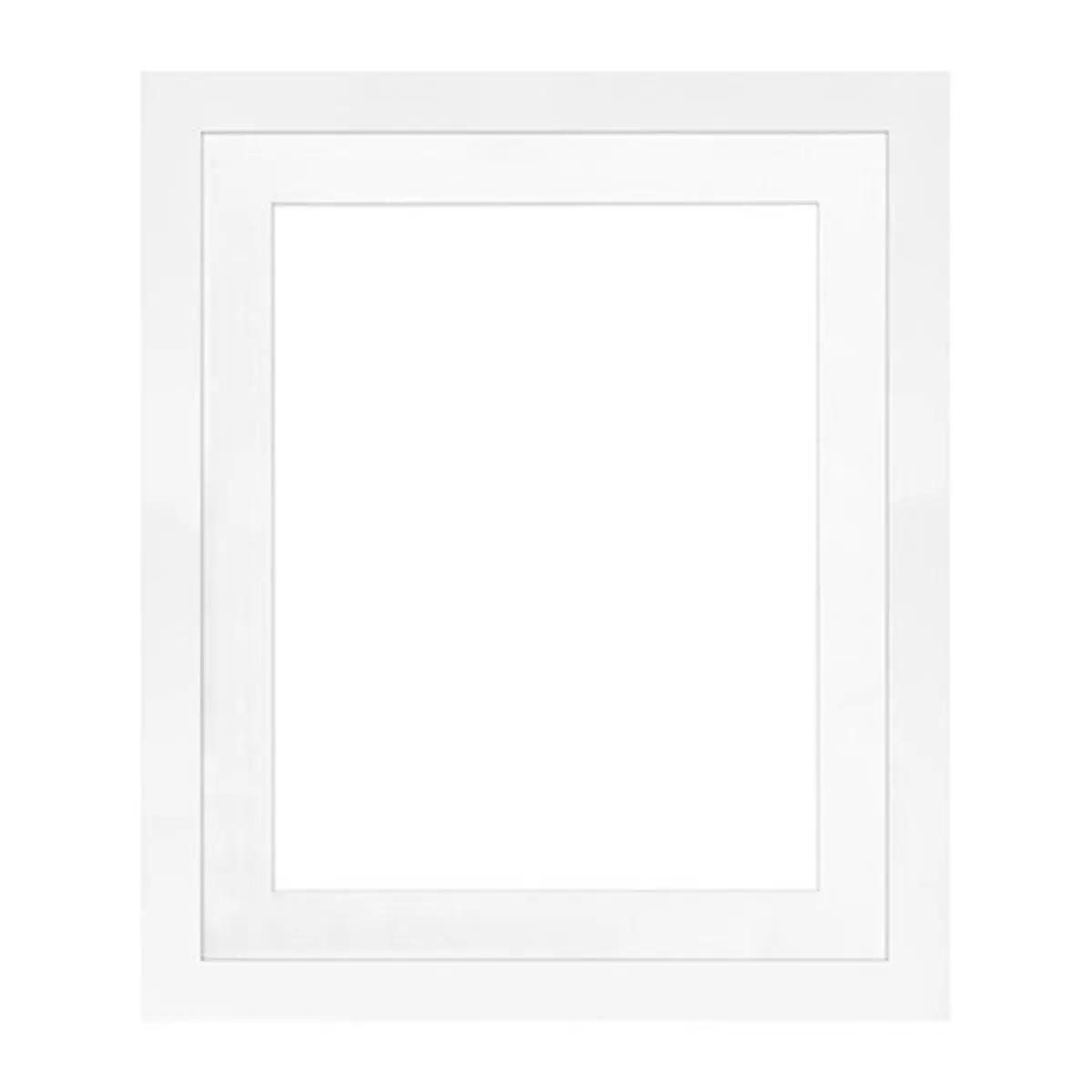 Framatic Metro Seamless Wooden Photo Frame, 8x10 Matted for 5x7 Photograph, Modern White Decor for Nursery Wall or Tabletop