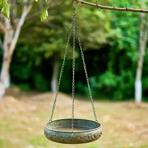 Hanging Bird Baths for Outdoors, Outdoor Bird Bath, Metal Bird Feeder, Back Yard, Deck,Patio Garden Decoration
