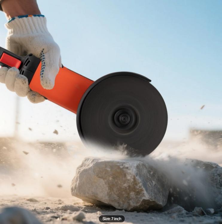 Angle Grinder, 7" Electric Grinder Power Tool, 13Amps 8500RPM High-Speed Corded Angle Grinders with 270° Adjustable Dust Guard for Metal Grinding, Cutting, Rust Removal (Disc Not Included)