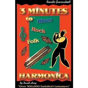 USED-3 Minutes to Blues, Rock, and Folk Harmonica (Three Minutes To) by David Harp (Paperback)
