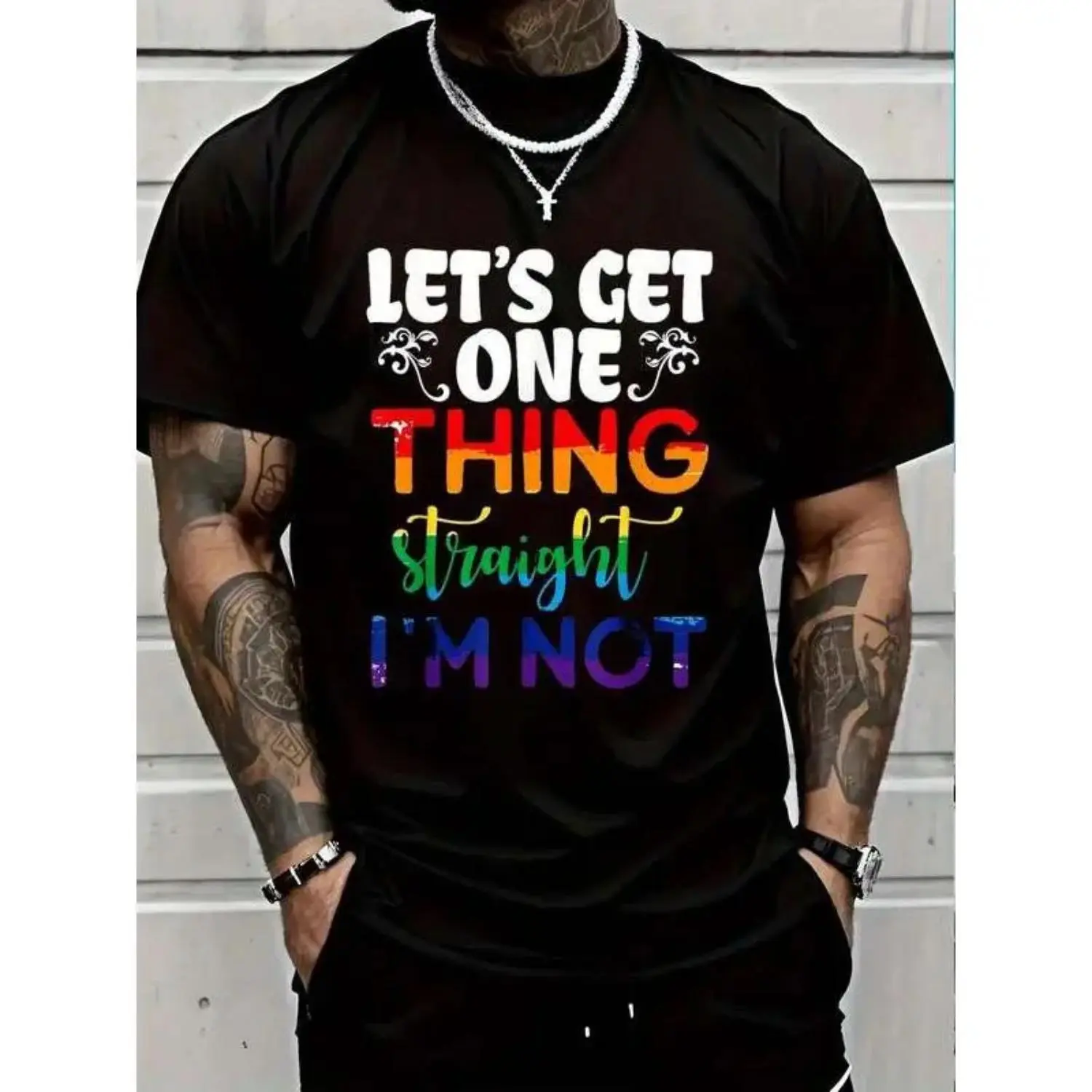 Colorful Clarity Statement Lesbian Gay CSD Pride Party LGBT Cotton T-shirt for Women Men Apparel