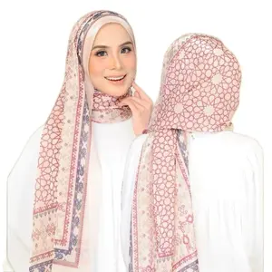 Shimmering Printed Shawl Hijab for Ramadan Eid - Elegant Design with Colorful Patterns, Lightweight Women's Hijab, Easy to Wear and Wash