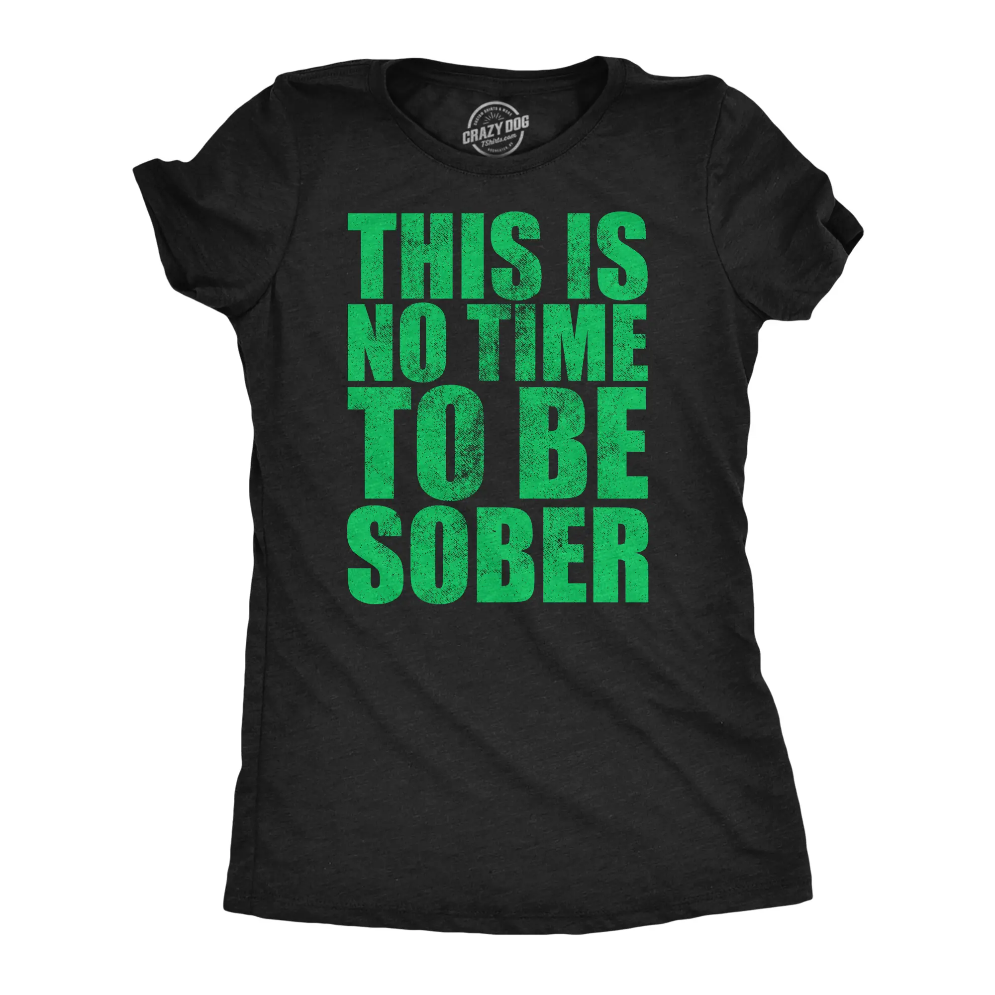 Womens Funny T Shirts This Is No Time to Be Sober Sarcastic Partying Tee for Ladies Funny Womens T Shirts Cute Vintage Fashion Casual Ladies T-Shirt Gift Sarcastic Tops for Women Funny Drinking Top Women's Black -