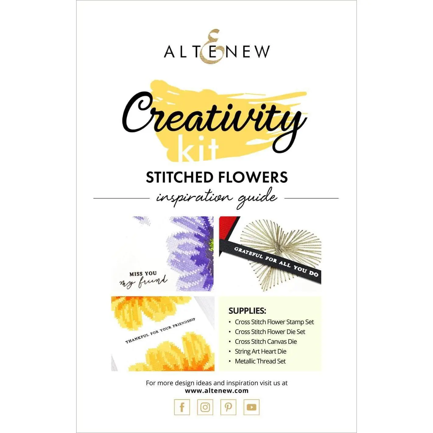 Stitched Flowers Creativity Cardmaking Kit Inspiration Guide