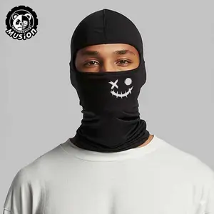 Unisex Fashion Print Motorcycle Face Mask, Windproof Sun Protection Breathable Full-Face Hoodie, Balaclava Mask, Ideal for Cycling Camping Skiing Outdoor Sports