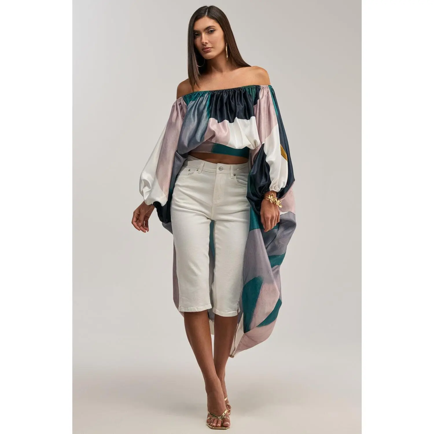 BE WITH ME BLOUSE IN GREEN MULTI