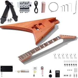 Leo Jaymz DIY Electric Guitar Kits in AL Style-Mahogany Body and Neck-Laurel Wood Fingerboard and All Components Included
