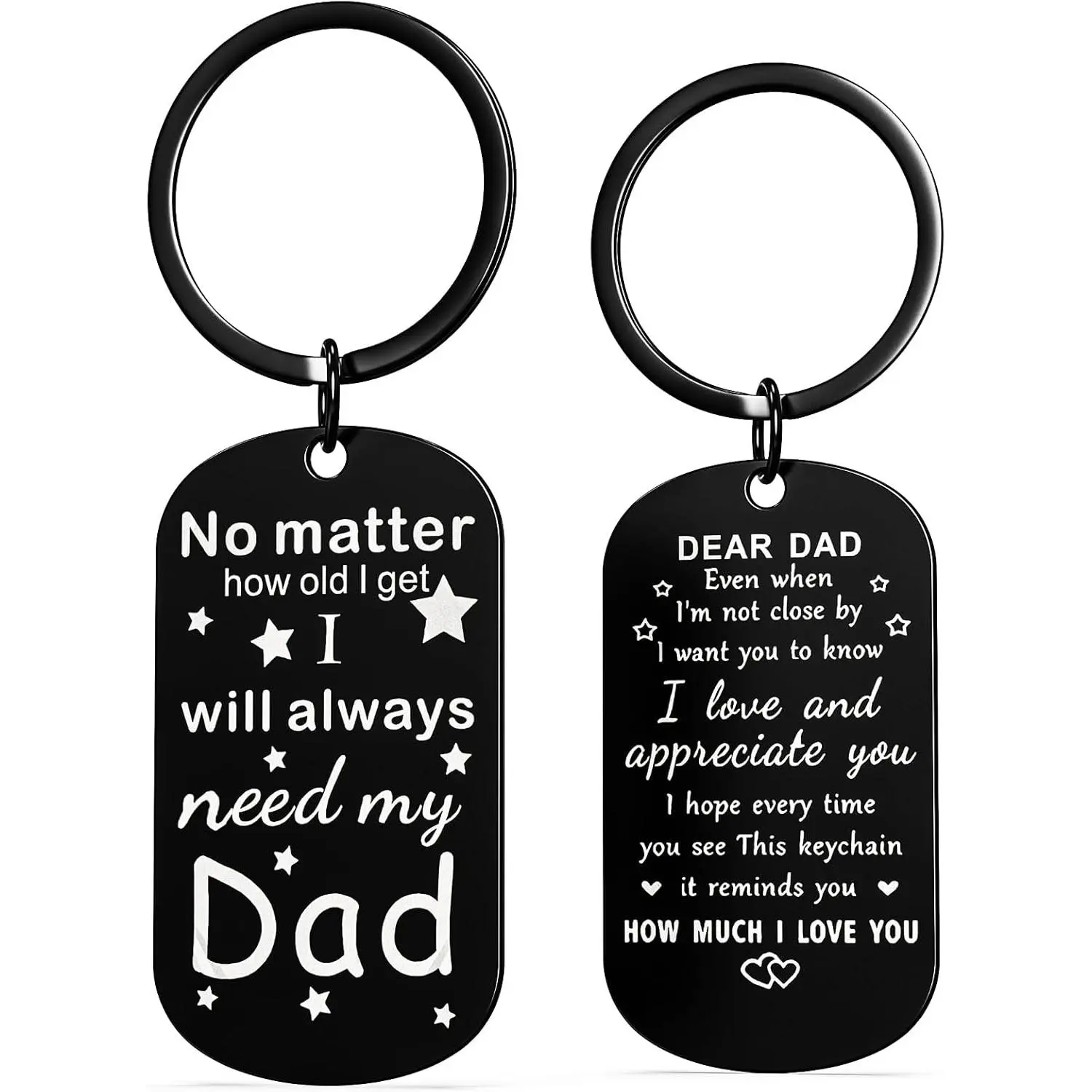 Father's Day Keychain for Dad from Daughter Son, Sentimental Gift for Husband, Birthday Christmas Thanksgiving Gift Idea bracelet men Adjustable Heart Rate Couples Set chain