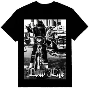 Shaka Wear Low Rider Bike Chicano Mens Heavyweight T-Shirt Print On 100% Cotton Summer Tee Black Graphic Design