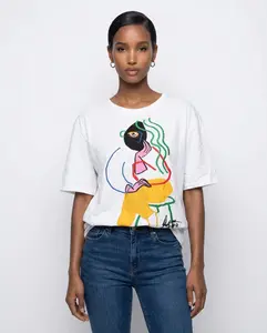Abstract Appliqué Art T-Shirt