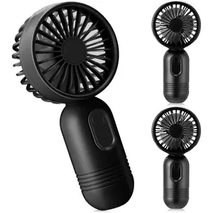 Mini Portable Fan Bulk Cute Handheld Lightweight Small Little Personal Hand Eyelash Fan 3 Speeds USB Rechargeable for Women Men Indoor Outdoor Makeup Travel Camping
