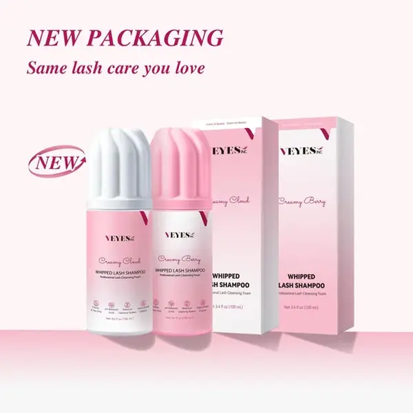 VEYELASH Whipped Lash Shampoo Cleanser - 100ML Gentle Foam Eye Makeup Remover with Airy Texture