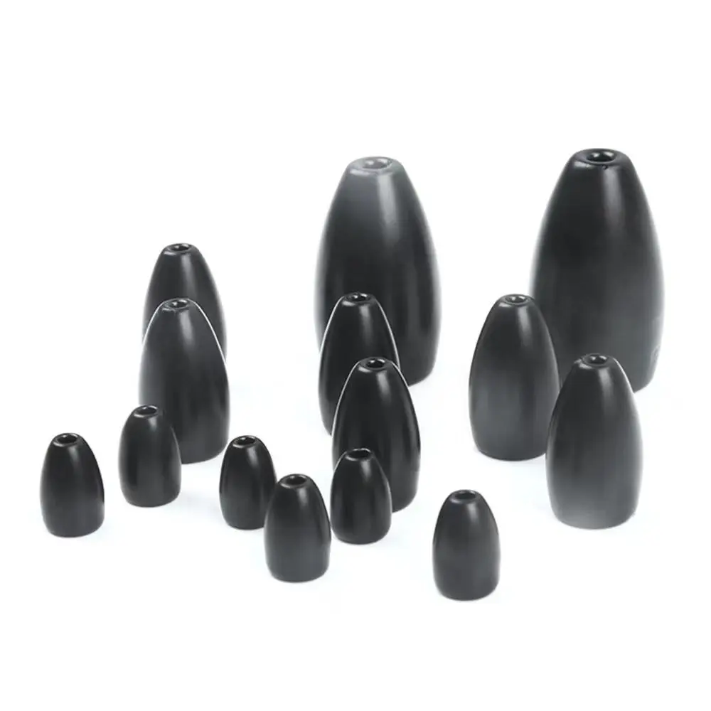 Fish-Field Tungsten Fishing Flipping cone Weight quantity varies - Matt Black color Bass Smallmouth Largemouth Crappie Lure weight