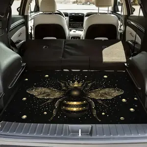 Starry Sky Queen bee print pattern design, Car accessories, car trunk pad, Car Interior Accessory, polyester fiber material, trunk decoration pad, car carpet, durable, easy to clean, protects the car from wear and tear, compatible with most car models