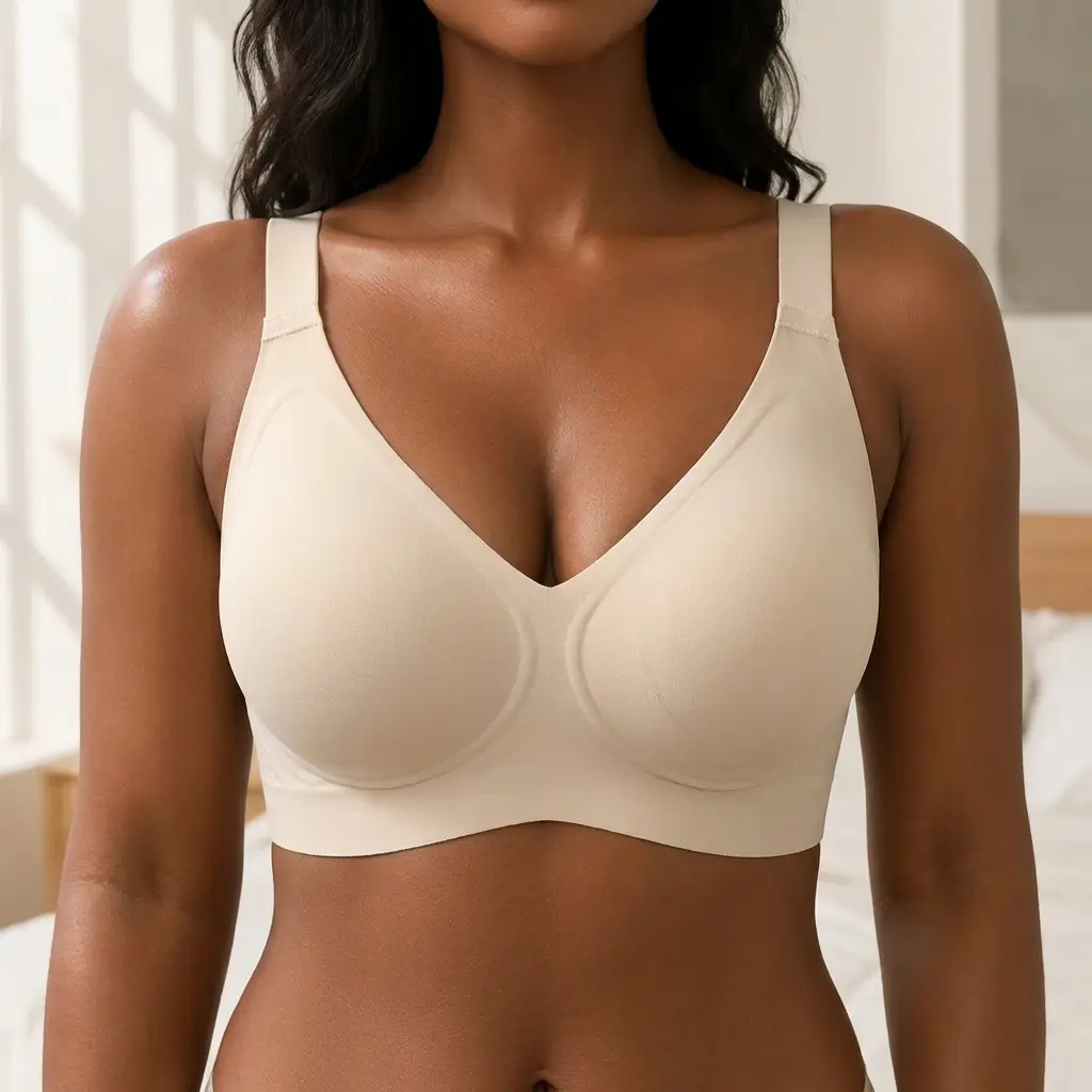 Bras for Women Supportive Wireless Push Up Bra FullCoverage No Underwire Seamless Plus Size  large bust vrcomfy jelly wireless woman