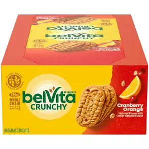 Breakfast Bars Biscuits, Cranberry Orange, 8 Packs (4 Biscuits Per Pack)