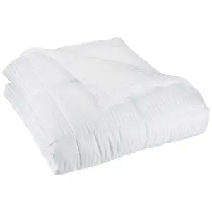 212 MAIN Hypoallergenic, All-Season, Striped White Down Alternative Comforter - Full/Queen Size Bedding Comforter