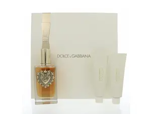 Devotion by Dolce&Gabbana 3pcs gift Set ( 3.4oz EDP Spray + 1.7oz B/L+ 1.7oz S/G ) for WOMEN Devotion by Dolce&Gabbana 3pcs gift Set ( 3.4oz EDP Spray + 1.7oz B/L+ 1.7oz S/G ) for WOMEN