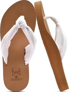 KuaiLu Womens Flip Flops Arch Support Cushion Sandals Beach Comfort Slip On Fits