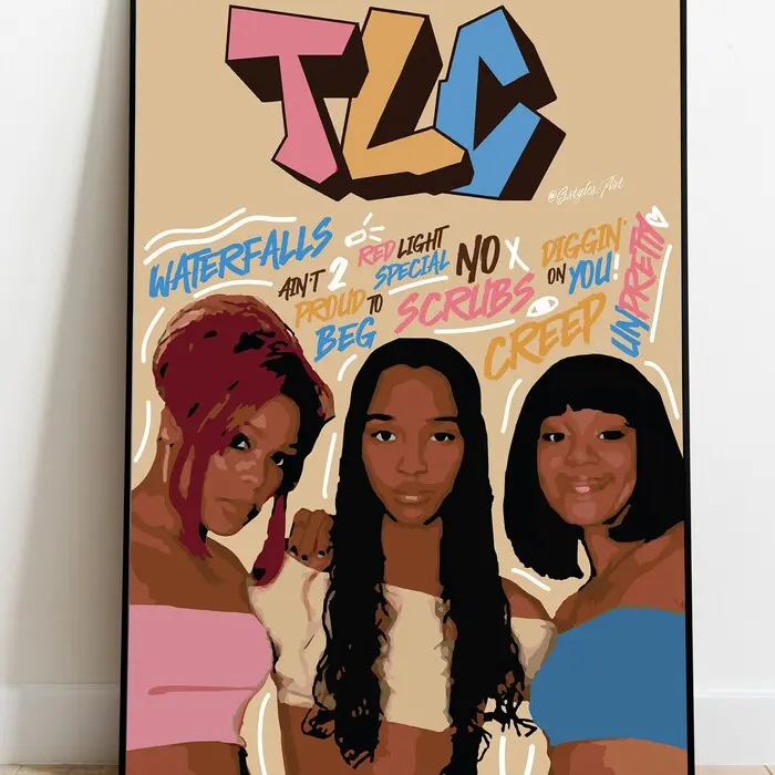 TLC / TLC Poster - Hip Hop Wall Art,Room Decoration, UNFRAMED