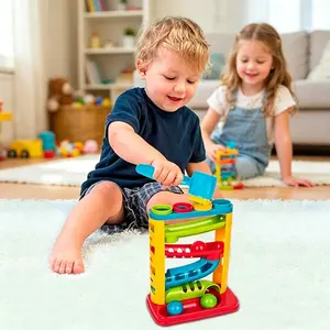 Durable Pound A Ball Hammer Toy for Toddlers Montessori Early Development Stacking & Pounding Toy, Educational Learning Game for Active Play, Perfect Birthday Gift for 1-3 Years Old Boys and Girls