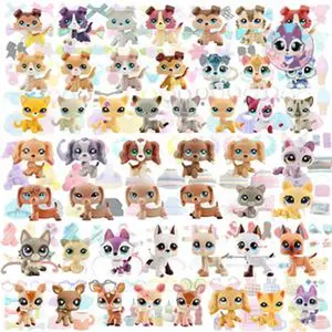 littlepeta 3 pc Random Pets and 7pc Random Accessories miniature cat and dog figures Pets and Accessories Set