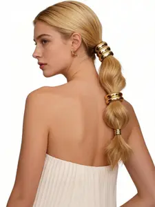 Minimalist Elegant Metal Hair Tie, High Stretch Hair Tie, Elastic Hair Accessory, Fashion Hair Accessories for Women & Girls, Casual Versatile Hair Accessories for Daily Wear