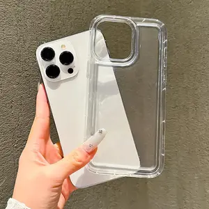 Phone Case with Card Slot, Transparent Shockproof Phone Protective Cover, Phone Accessory Compatible with iPhone X XR XS Max 15 14 13 12 11 Pro Max