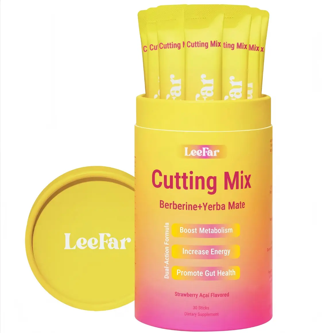 【Limited-Time Flash Sale】LeeFar Cutting Drink Mix -I Strawberry Acai Flavor - 30 Servings