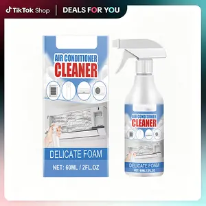 Mini Split AC Foam Cleaner Spray – No-Rinse, No-Dismantle Wall Unit Cleaner, Eliminates Musty Odor, Removes Dust Buildup, Self-Rinsing Deep Foam