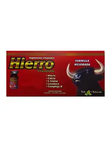 Hierro Vitaminado - Formula Mejorada Paquete de 5 - Antianemico - Iron Vitamin Supplement