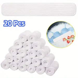 20 Pack 18×3 Inch Washable Rectangle Cotton Under Breasts Pads Anti Sweat Bra Pads for Women Beauty & Personal Care Flat Womenswear