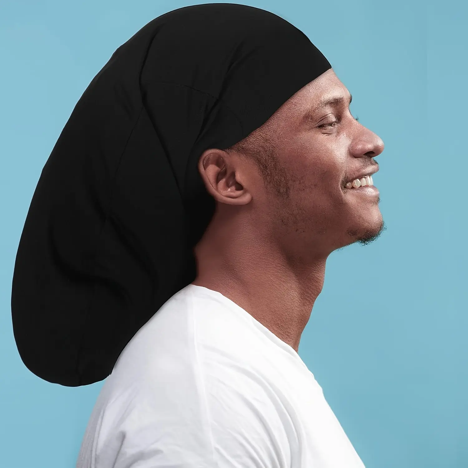 1pc Men's Upgrade Jumbo Dreadlocks Wave Cap No Side Seams Stocking Hat Tubular Fit