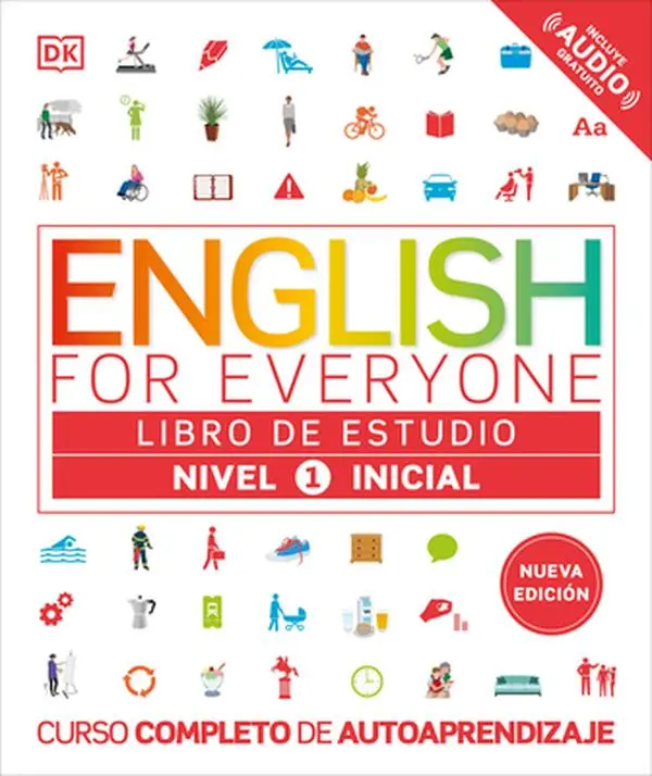 English for Everyone Level 1 Inicial Language Learning Tutorial Workbook, DK Series, Spanish Edition Paperback