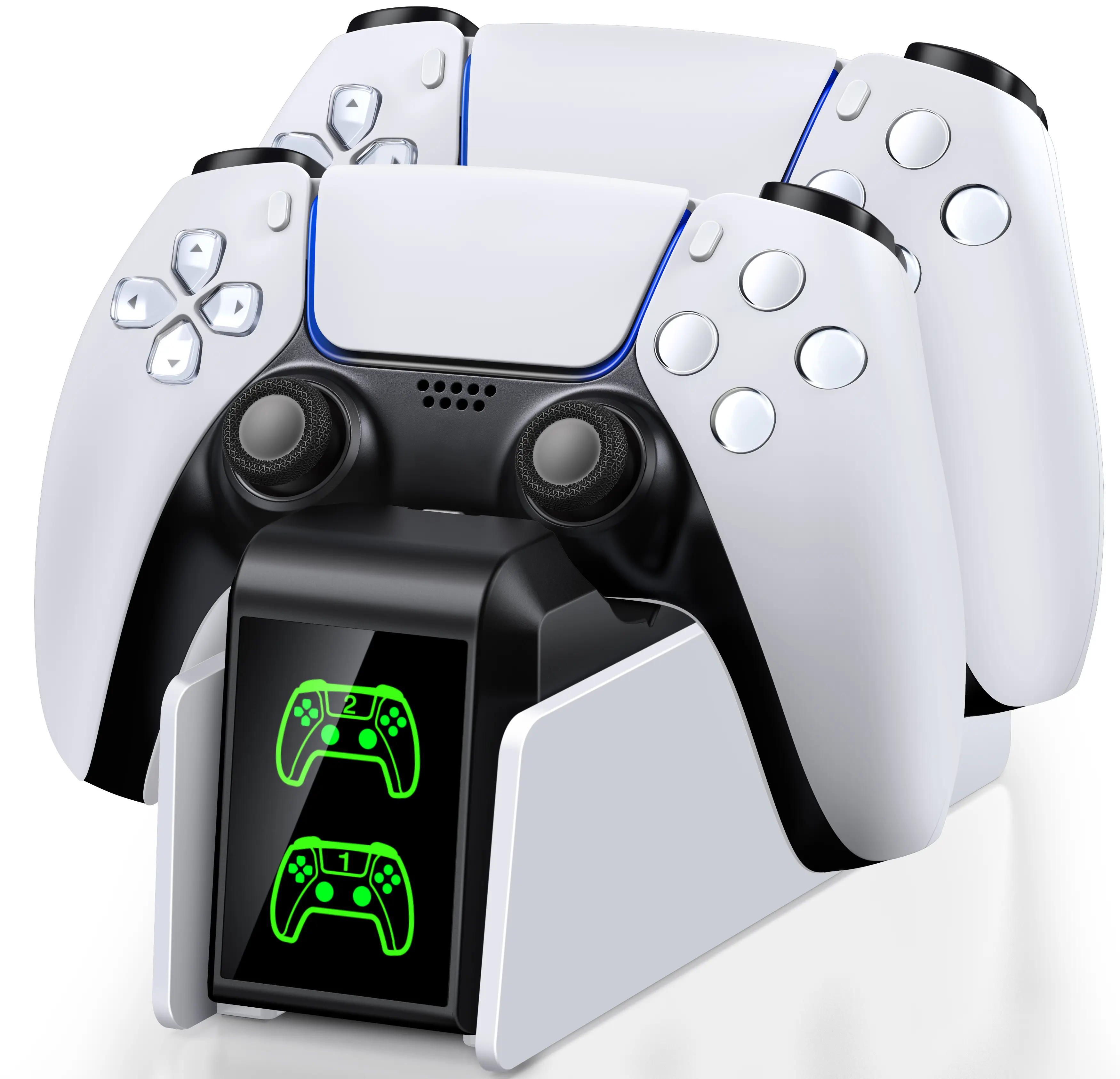 PS5 Controller Charger Station for Playstation 5 Dualsense Controllers with LED Light Dual Stand Charger Dock, PS5 Controller Charging Station Accessories for Playstation 5 Faceplates DualSense Edge