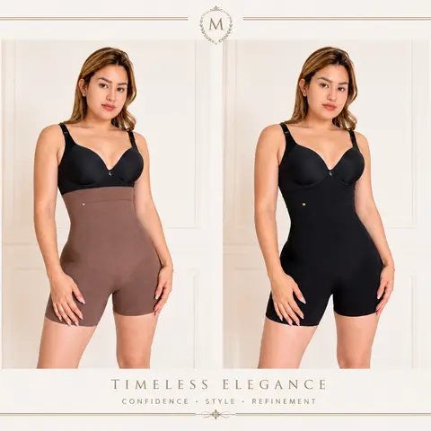 Strapless Seamless Negro Y Chocolate Shapewear Bodysuit
