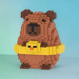 Capybara Building Blocks Set | Party Favors, Birthday Gifts, Home & Office Desk Decor, Creative Holiday Surprise Present, New Year Plastic Ornament