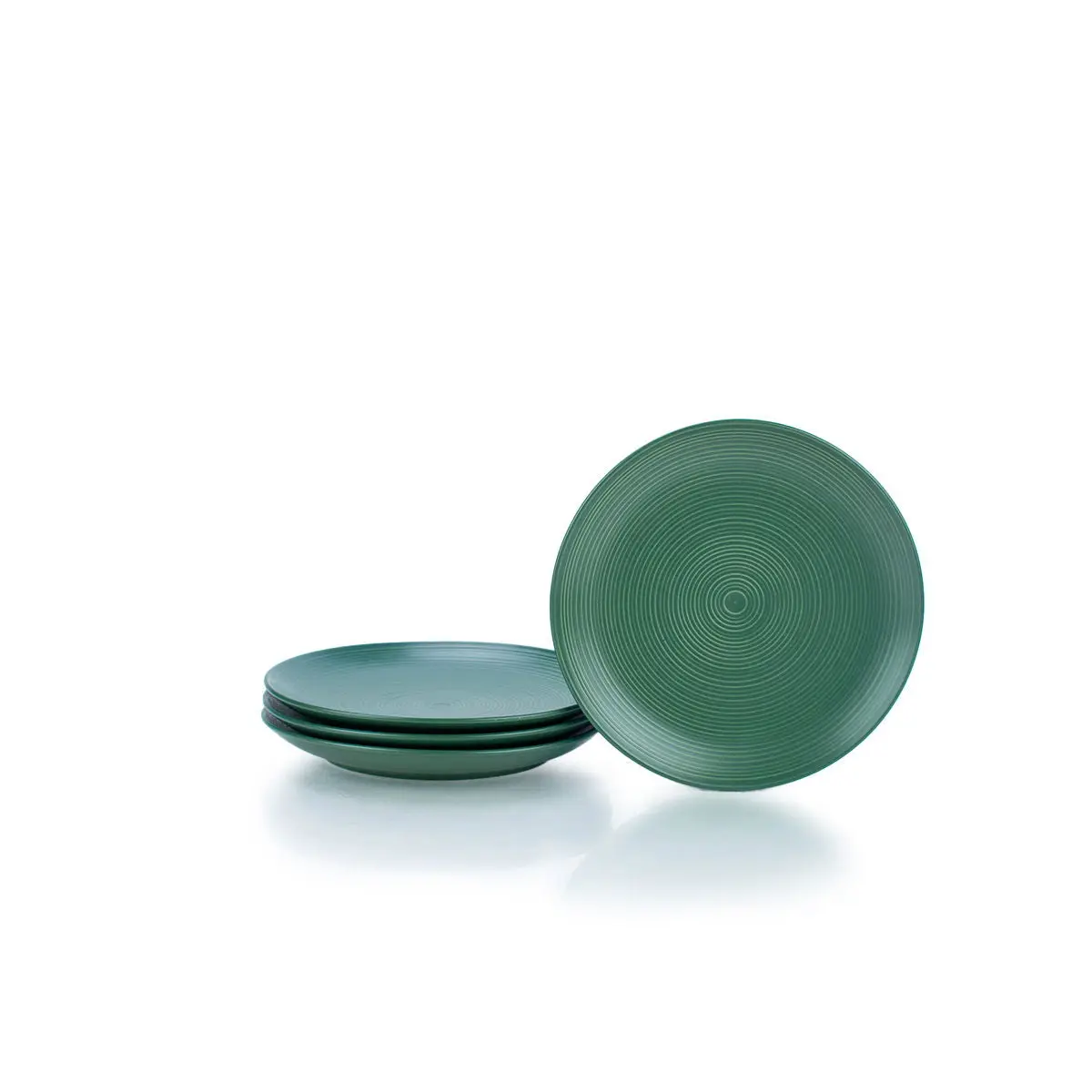 Everything Kitchens Deep Matte 8" Side Plates (Set of 4) | Green