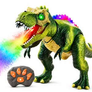 Remote Control T-Rex Dinosaur RC Dinosaur Toy for Kids with Lights, Mist Spray & Realistic Sounds Perfect Gift for Boys