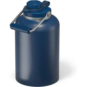 1 Gallon Outback Jug, Stainless Steel, Ceramic Lined Insulated Water Bottle with Lid and Handle, , Double Wall Vacuum Insulation, Navy