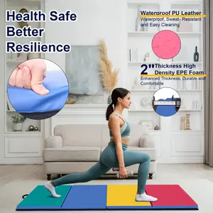 Polar Aurora 3'x6'x2 Thick Folding Gymnastics Exercise Mat Aerobics Stretching Yoga Mats