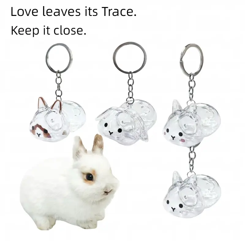 Happy Sumi Rabbit Fur Keepsake Pendant — A thoughtful gift for bunny lovers, designed to preserve their precious fur.