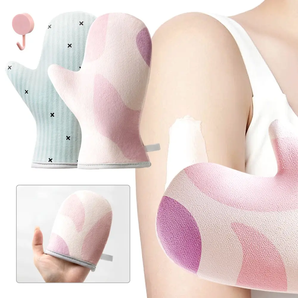 2/4pcs Lotion Application Gloves, Sunscreen Mittens, Tanning Oil Applicator Tool and Hooks- Reusable Gloves for Creams & Oils, Soft Non-Slip, Home Body Care Accessories