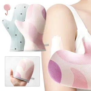 2/4pcs Lotion Application Gloves, Sunscreen Mittens, Tanning Oil Applicator Tool and Hooks- Reusable Gloves for Smooth Creams & Oils, Soft Non-Slip Grip, Home Personal Care Accessories