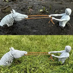 Atreyu And Artax | The Neverending Story, Swamp Of Sadness, Planter Decor | Leather Reins