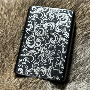 Custom Engraved Refillable Lighter, Personalized Metal Lighter Gift for Him, Groomsmen, Father’s Day, Anniversary, Memorial