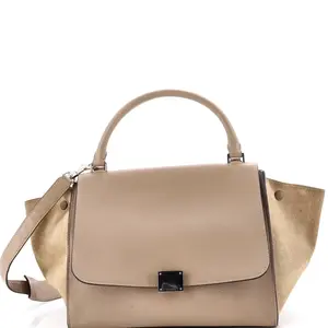 Pre-owned Celine Leather, Suede Top Handle Bags Trapeze Bag Leather Medium by Rebag